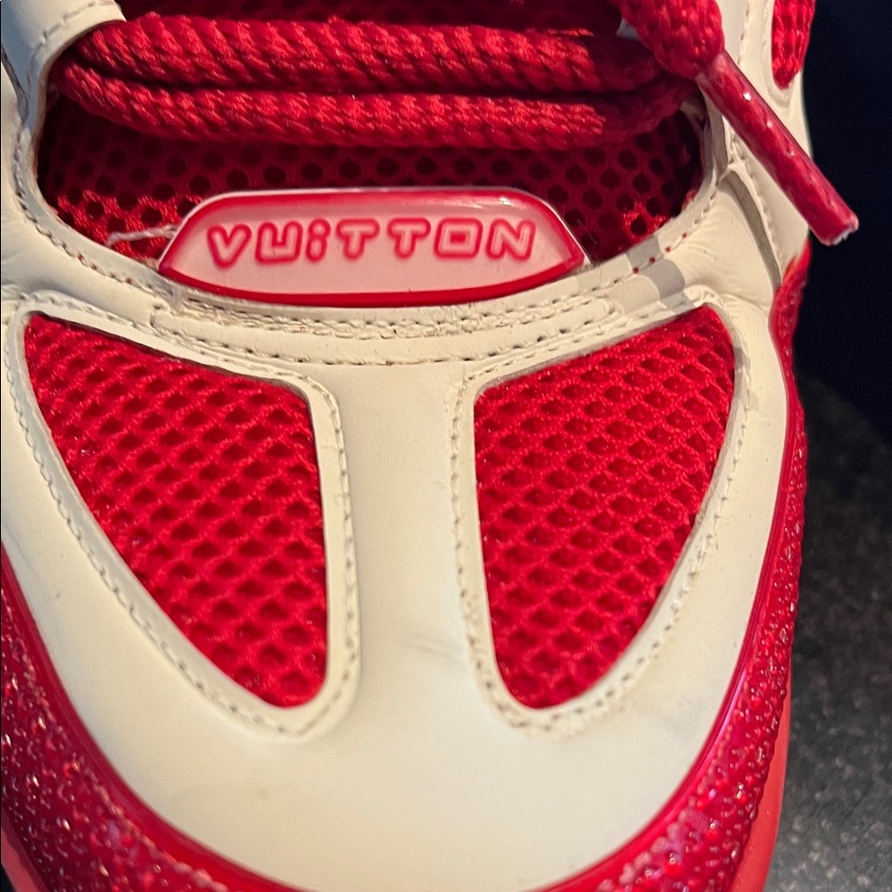 Louis Vuitton Vibrant Red and White Skate Sneakers - Picture 2 of 13